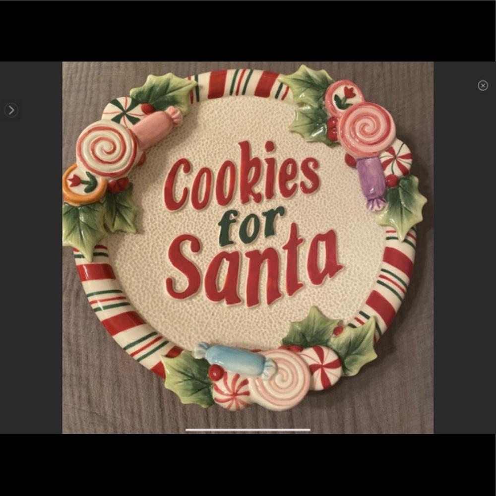 Fitz and Floyd "Cookies for Santa" Candy